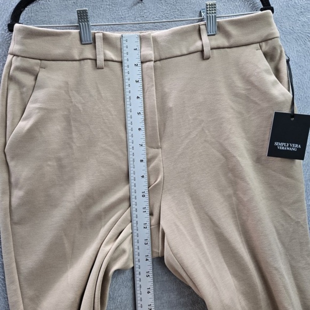Simply Vera Wang Women Pants 12 Brown Dress Pants High Rise Skinny Ankle 26" NWT - Picture 9 of 13